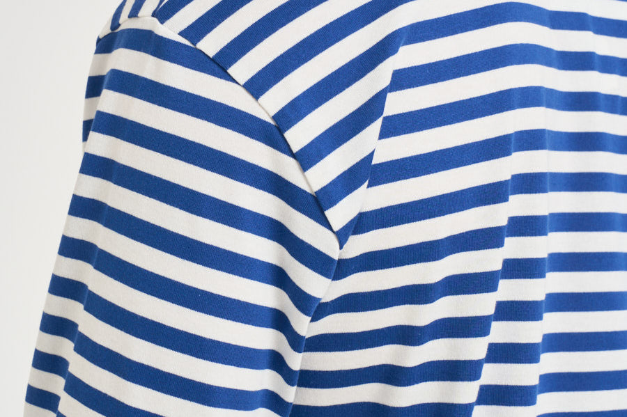 Maglia uomo a righe bianca e blu T164 NAVYWHITE COMME DES GARCON PLAY 