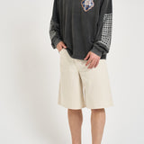 Felpa uomo grigio con stampa HIMARIYU WASHEDBLACK DON'T WASTE CULTURE 