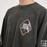 Felpa uomo grigio con stampa HIMARIYU WASHEDBLACK DON'T WASTE CULTURE 