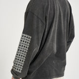 Felpa uomo grigio con stampa HIMARIYU WASHEDBLACK DON'T WASTE CULTURE 