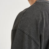 Felpa uomo grigio con stampa HIMARIYU WASHEDBLACK DON'T WASTE CULTURE 