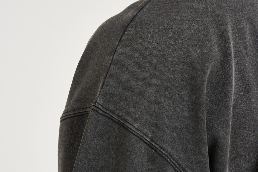 Felpa uomo grigio con stampa HIMARIYU WASHEDBLACK DON'T WASTE CULTURE 