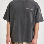 T-shirt uomo grigio antracite con stampa OLIVINNE FADEDBLACK DON'T WASTE CULTURE 