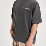 T-shirt uomo grigio antracite con stampa OLIVINNE FADEDBLACK DON'T WASTE CULTURE 
