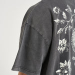 T-shirt uomo grigio antracite con stampa OLIVINNE FADEDBLACK DON'T WASTE CULTURE 