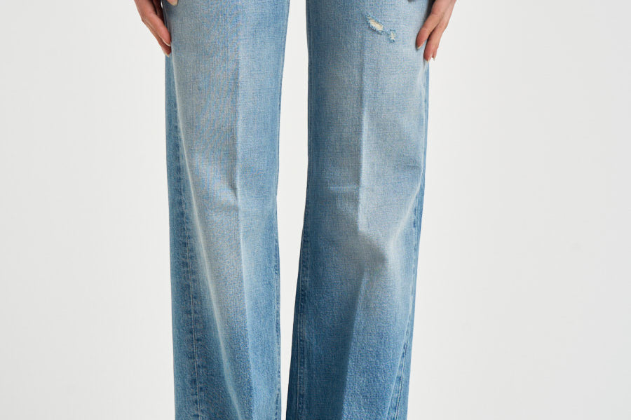 Jeans donna dritto Jacklyn in denim chiaro DP427 DF0283DLV7800 DONDUP 