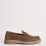 Mocassino uomo in suede tortora 2405 VISONEM08 DOUCAL'S 