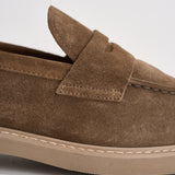 Mocassino uomo in suede tortora 2405 VISONEM08 DOUCAL'S 