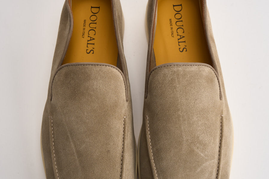 Mocassino uomo in suede beige 3413 VISONEC15 DOUCAL'S 