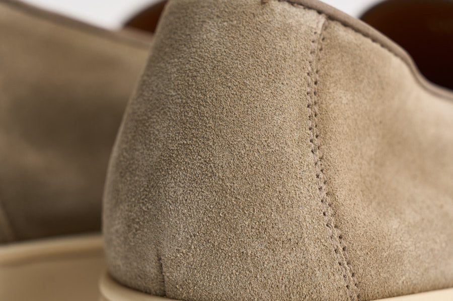 Mocassino uomo in suede beige 3413 VISONEC15 DOUCAL'S 