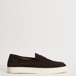 Mocassino uomo in suede marrone scuro 3546 VISONEM23 DOUCAL'S 