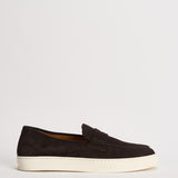 Mocassino uomo in suede marrone scuro 3546 VISONEM23 DOUCAL'S 