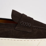 Mocassino uomo in suede marrone scuro 3546 VISONEM23 DOUCAL'S 