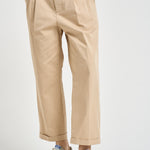 Pantalone uomo doppia pinces beige BP192 CO214BG DROLE DE MONSIEUR 