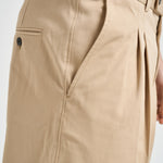 Pantalone uomo doppia pinces beige BP192 CO214BG DROLE DE MONSIEUR 