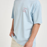 T-shirt uomo girocollo celeste TS209 CO002LIGHTBLUE DROLE DE MONSIEUR 