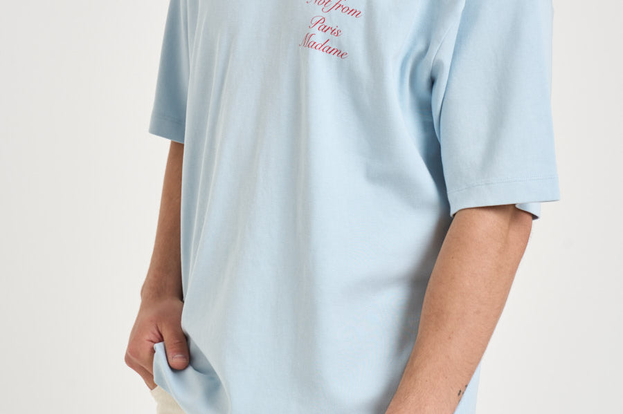 T-shirt uomo girocollo celeste TS209 CO002LIGHTBLUE DROLE DE MONSIEUR 