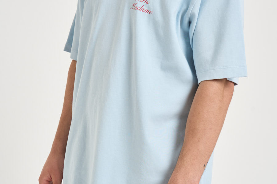 T-shirt uomo girocollo celeste TS209 CO002LIGHTBLUE DROLE DE MONSIEUR 