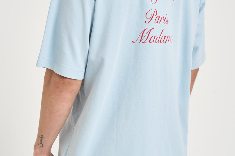 T-shirt uomo girocollo celeste TS209 CO002LIGHTBLUE DROLE DE MONSIEUR 