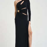 Abito donna lungo cut out nero ABR25 110 ELISABETTA FRANCHI 