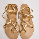 Sandalo donna alla schiava oro K52 OROCUOIO EMANUELA CARUSO CAPRI 