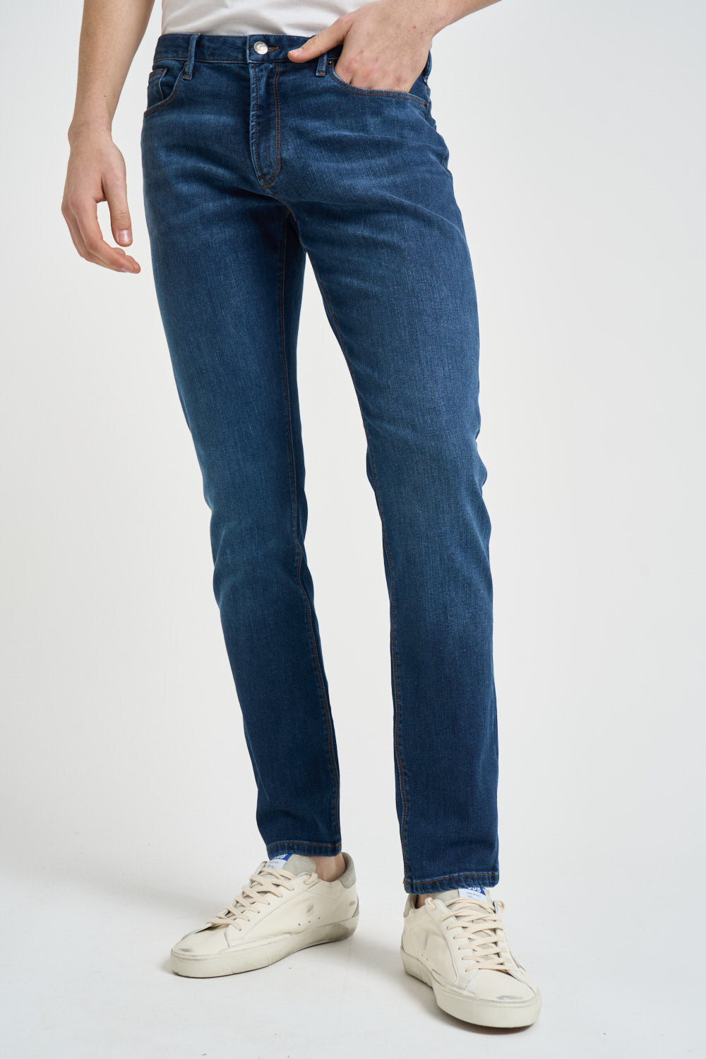 Jeans uomo skinny in denim blu EM000121 AF22800MB002 EMPORIO ARMANI 