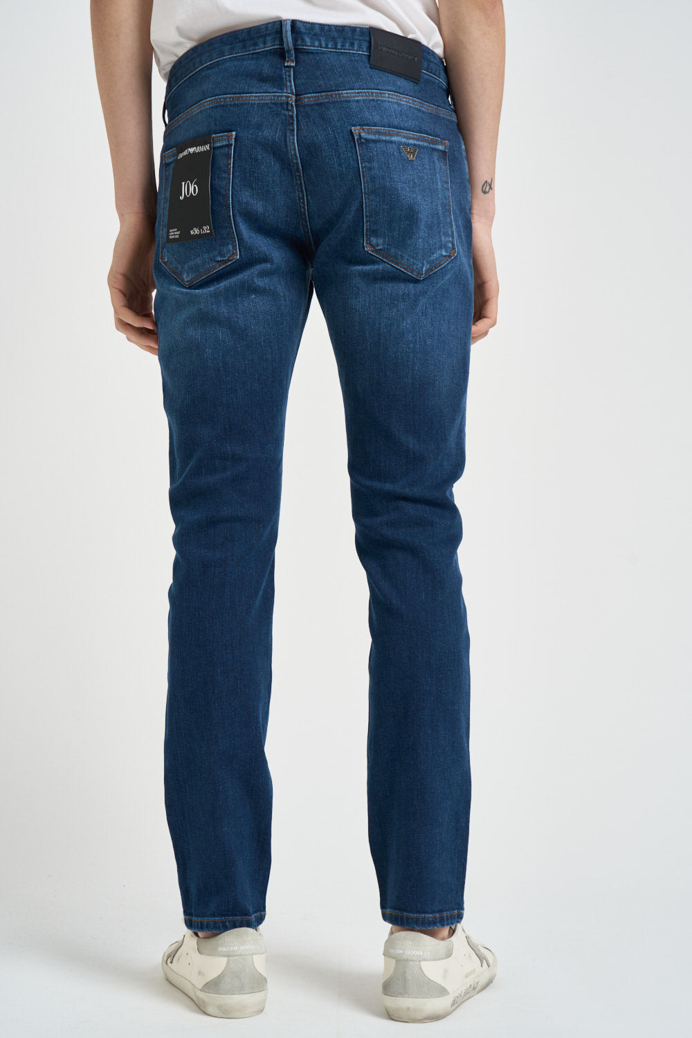 Jeans uomo skinny in denim blu EM000121 AF22800MB002 EMPORIO ARMANI 