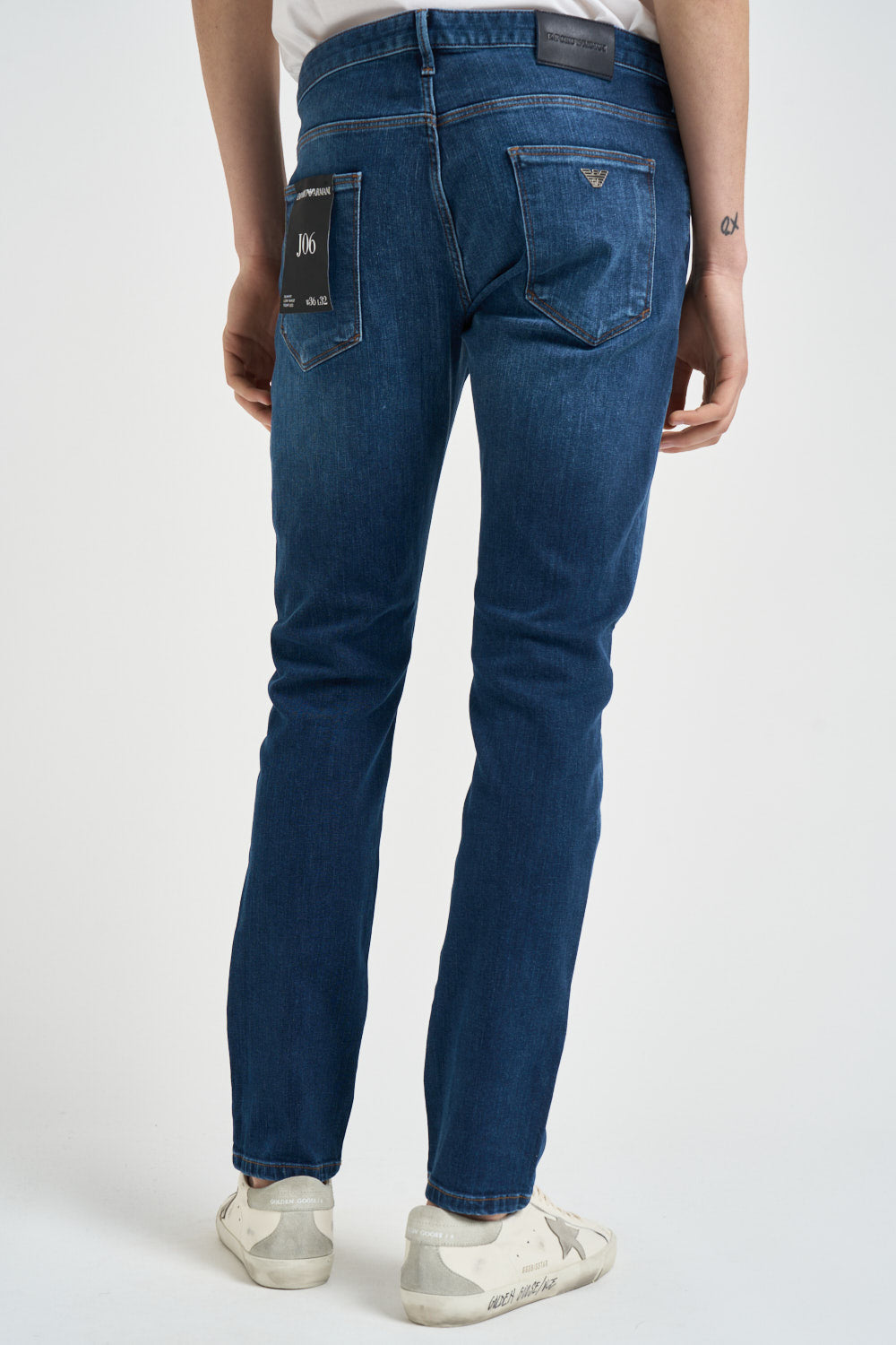 Jeans uomo skinny in denim blu EM000121 AF22800MB002 EMPORIO ARMANI 