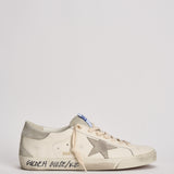 Sneakers uomo Super star bianca e grigia GMF00102 F00535911166 GOLDEN GOOSE 