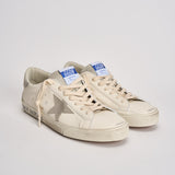 Sneakers uomo Super star bianca e grigia GMF00102 F00535911166 GOLDEN GOOSE 