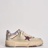 Sneakers uomo Forty2 crema e viola GMF00630 F00795815484 GOLDEN GOOSE 