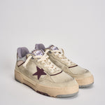 Sneakers uomo Forty2 crema e viola GMF00630 F00795815484 GOLDEN GOOSE 