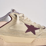 Sneakers uomo Forty2 crema e viola GMF00630 F00795815484 GOLDEN GOOSE 