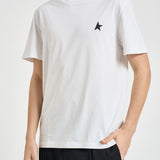 T-shirt uomo girocollo bianca con stella nera GMP01220 P00059310364 GOLDEN GOOSE 