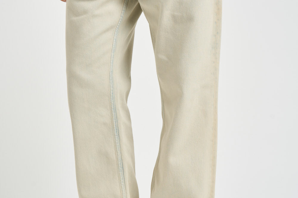 Jeans uomo gamba dritta in denim chiaro<BR/> GMP01636 P00234915929 GOLDEN GOOSE 