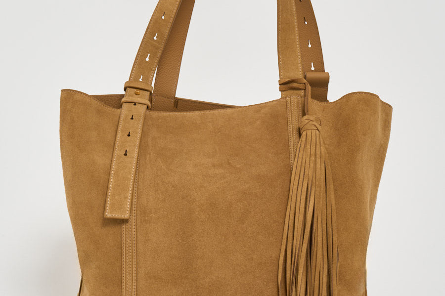 Borsa donna 24/7 in suede cammello GWA00785 A00079455303 GOLDEN GOOSE 