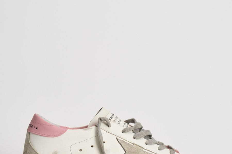 Sneakers donna Super-Star bianche e rosa GWF00102 F00256910914 GOLDEN GOOSE 