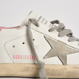 Sneakers donna Super-Star bianche e rosa GWF00102 F00256910914 GOLDEN GOOSE 