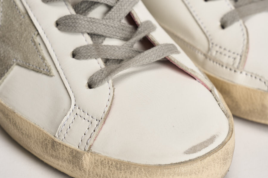 Sneakers donna Super-Star bianche e rosa GWF00102 F00256910914 GOLDEN GOOSE 