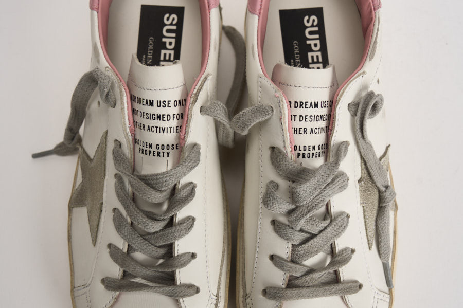 Sneakers donna Super-Star bianche e rosa GWF00102 F00256910914 GOLDEN GOOSE 