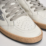 Sneakers donna Ball Star bianca e silver GWF00117 F00377311325 GOLDEN GOOSE 