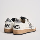 Sneakers donna Ball Star bianca e silver GWF00117 F00377311325 GOLDEN GOOSE 