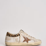 Sneakers donna Super-Star bianca e cavallino leopardato GWF01042 F00816783260 GOLDEN GOOSE 
