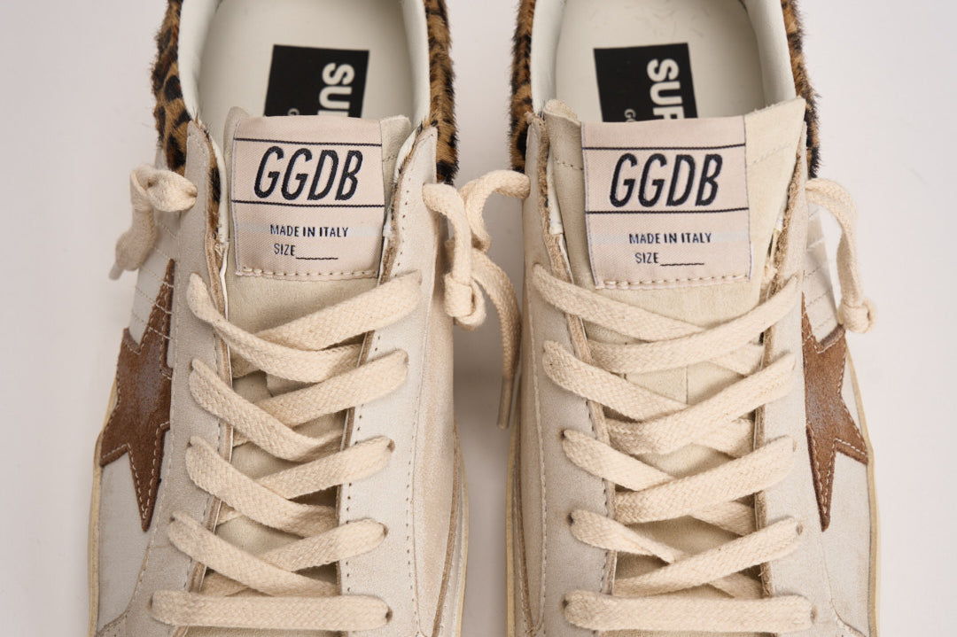 Sneakers donna Super-Star bianca e cavallino leopardato GWF01042 F00816783260 GOLDEN GOOSE 