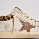 Sneakers donna Super-Star bianca e cavallino leopardato GWF01042 F00816783260 GOLDEN GOOSE 