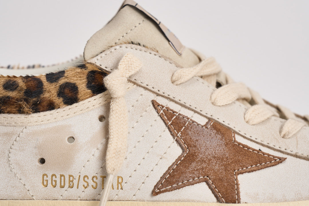 Sneakers donna Super-Star bianca e cavallino leopardato GWF01042 F00816783260 GOLDEN GOOSE 