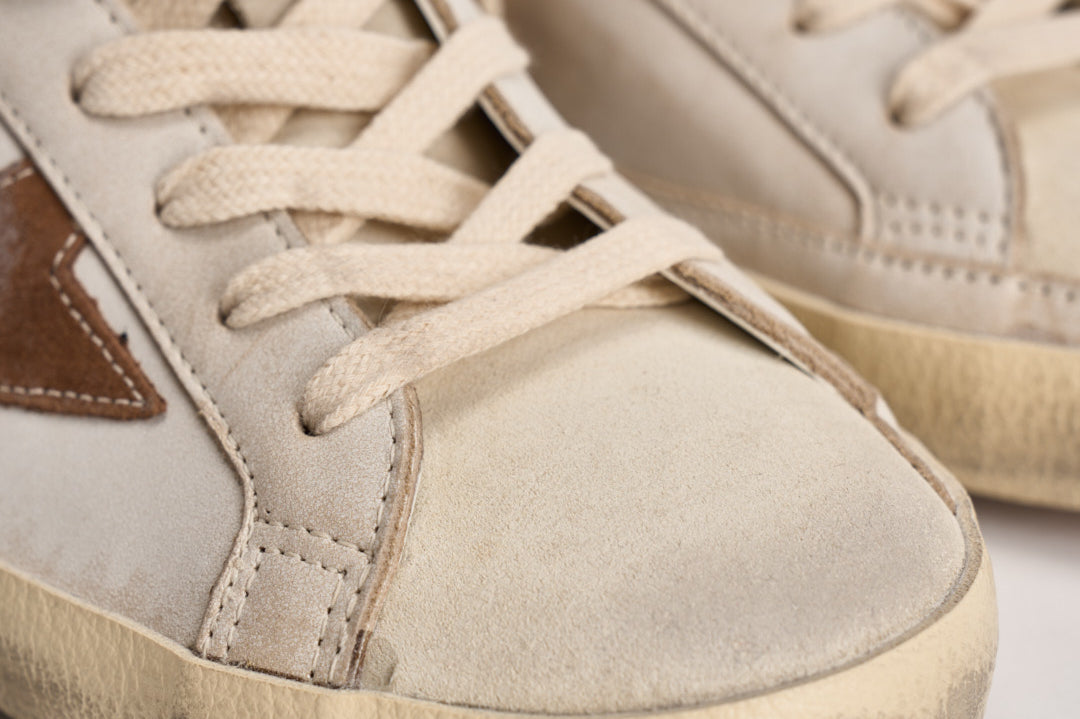 Sneakers donna Super-Star bianca e cavallino leopardato GWF01042 F00816783260 GOLDEN GOOSE 