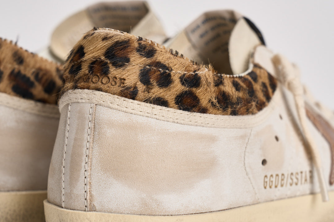 Sneakers donna Super-Star bianca e cavallino leopardato GWF01042 F00816783260 GOLDEN GOOSE 