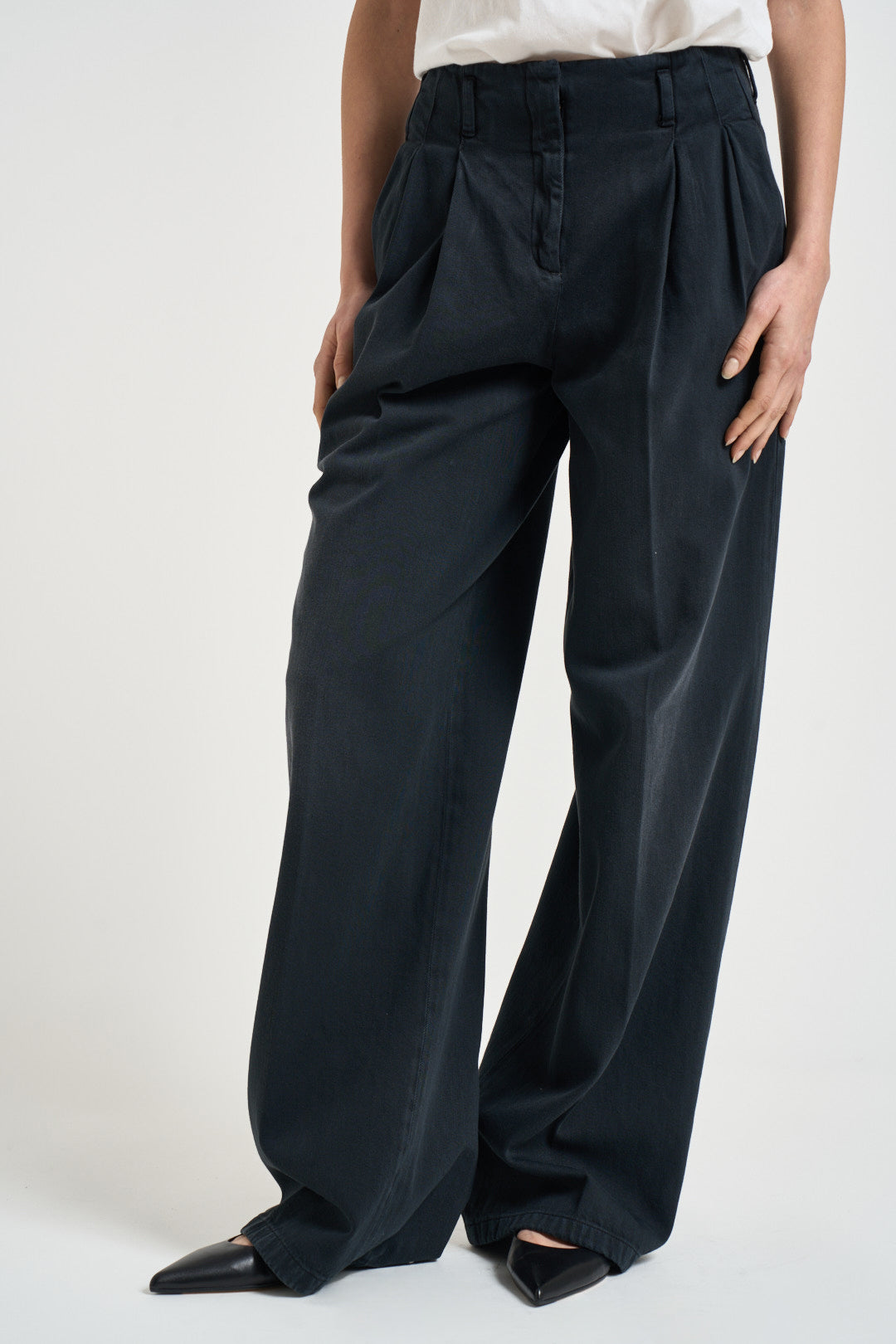 Pantalone donna Flavia blu navy GWP01203 P00234790100 GOLDEN GOOSE 