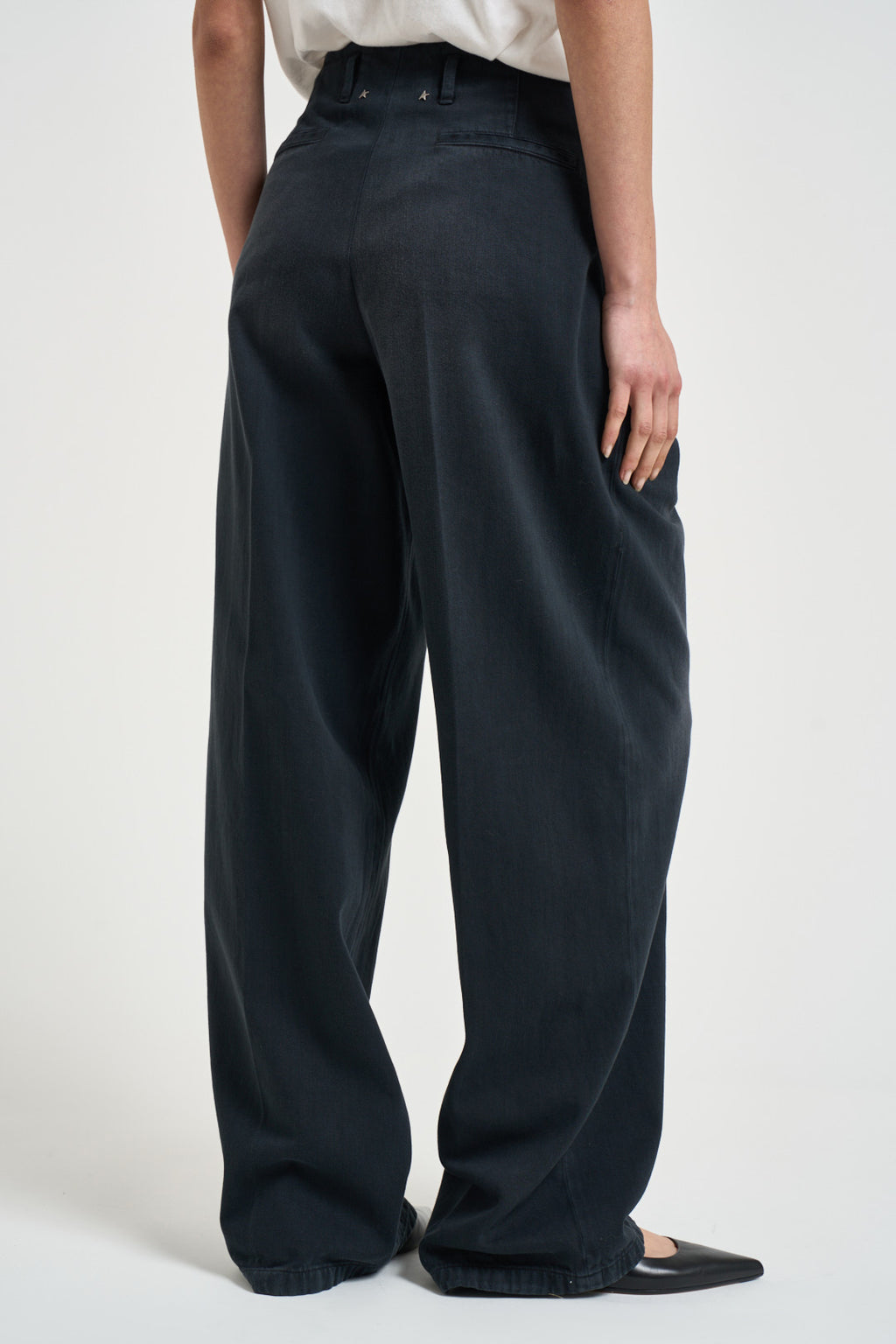 Pantalone donna Flavia blu navy GWP01203 P00234790100 GOLDEN GOOSE 